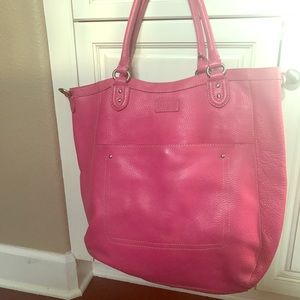 Cole Haan bright pink tote bag
